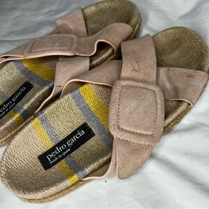 Pedro Garcia Spain jute / leather sandals 39